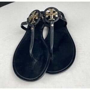 Tory Burch Mini Miller' Flat Sandal Women's Size  8 US Black,Casual,Beach